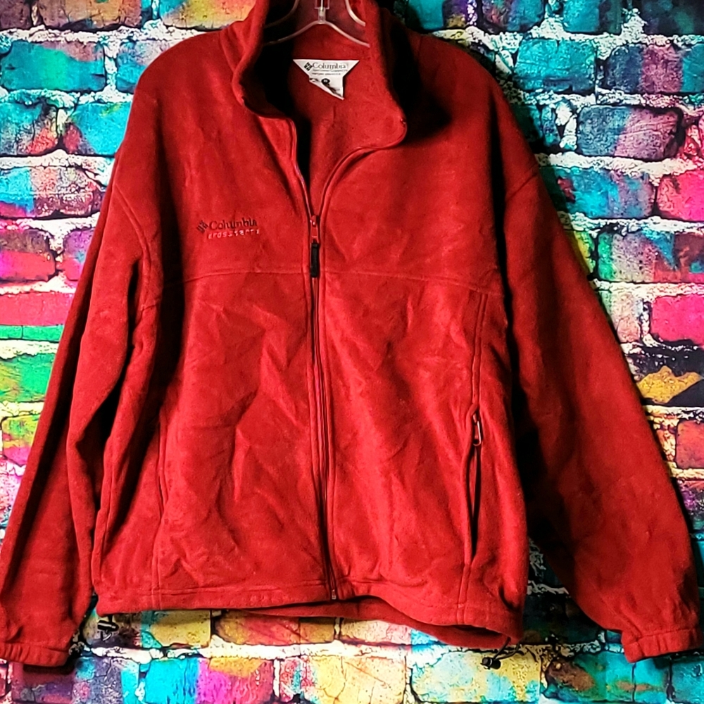 Columbia Men's Crossterra Fleece EUC In Red Sz XL